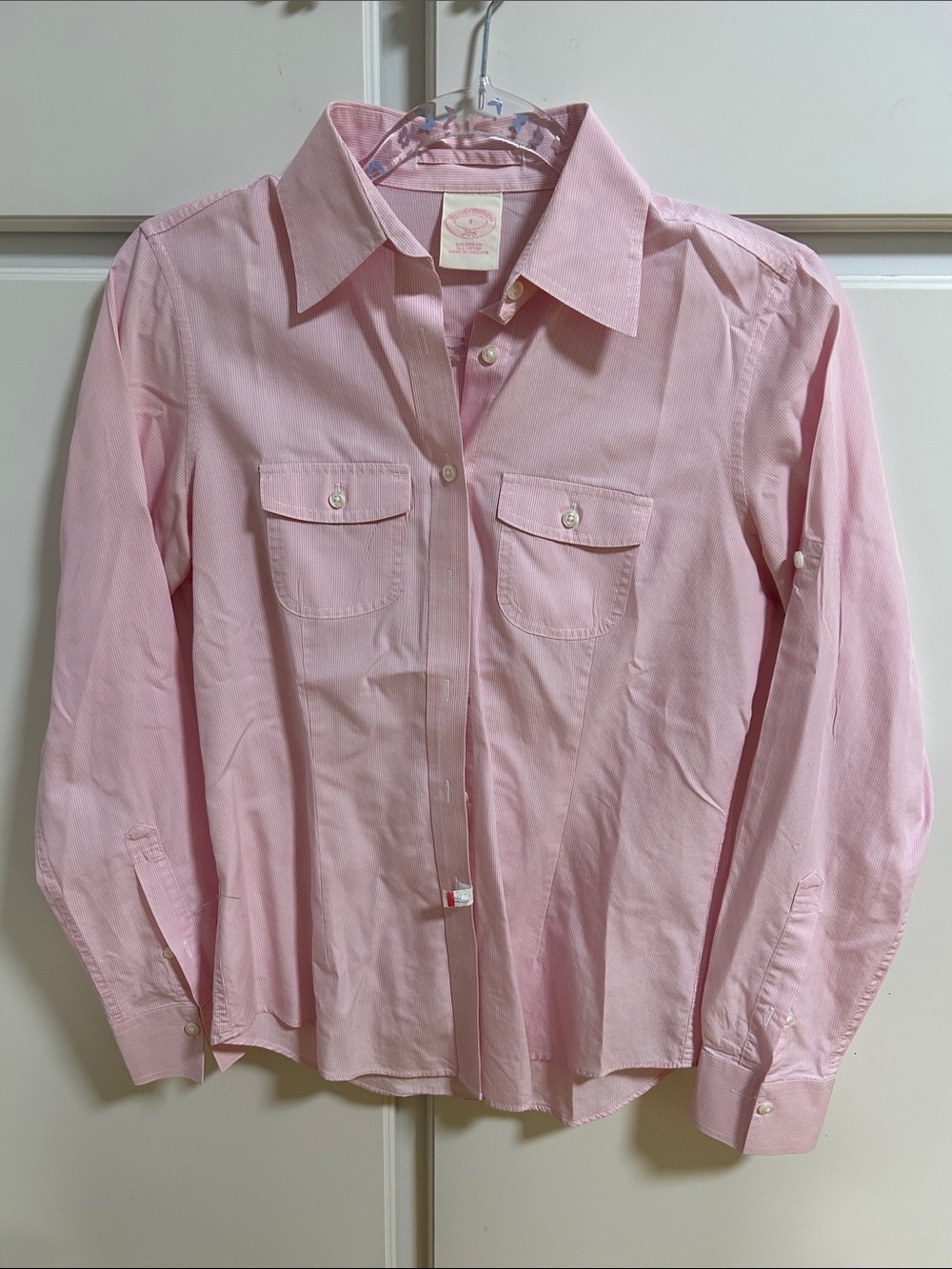 Brooks Brothers Light Pink Cotton Button-Up Shirt 4